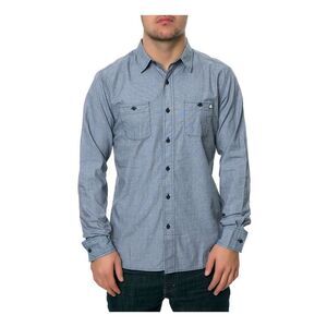 AMBIG Mens The Willis LS Button Up Shirt, Blue, NWT